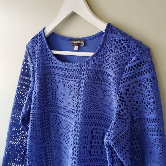 NWOT River Island 12 Boho Garden Party Cottagecore Crochet Knit Shift Dress - Picture 7 of 11